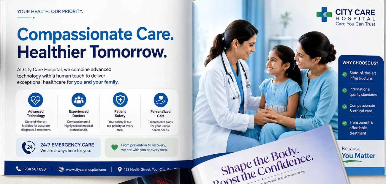City Care Hospital brochure & brand campaign by Oreol Promotions