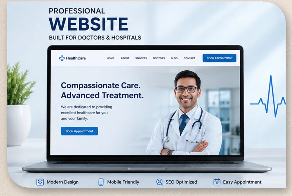 Professional healthcare website built for doctors & hospitals