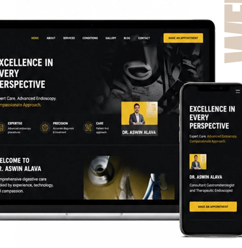 Dr. Aswin Alava gastroenterology website by Oreol Promotions